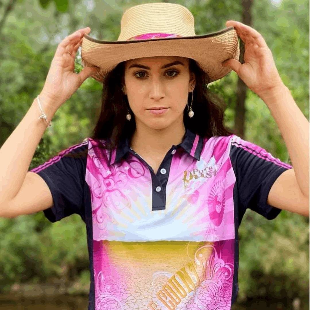 Women's Sunset Short Sleeved Polo Pure Dust