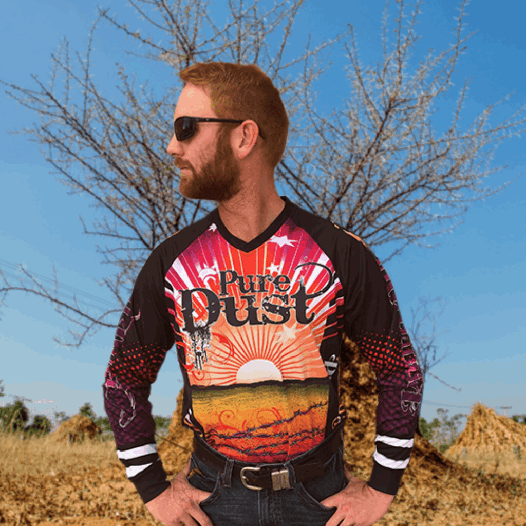 Unisex Orange Sunset Bullfighter Jersey Sun safe Pure Dust 