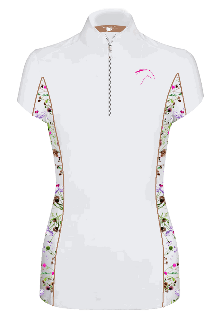 Mockup of Equestrian Ladies Short Sleeve Shirt 'Wildflower' Pure Dust