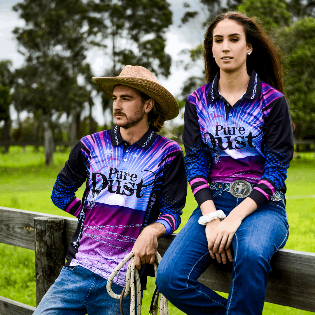 Unisex Fishing Shirt 'Purple Sunset' – Pure Dust