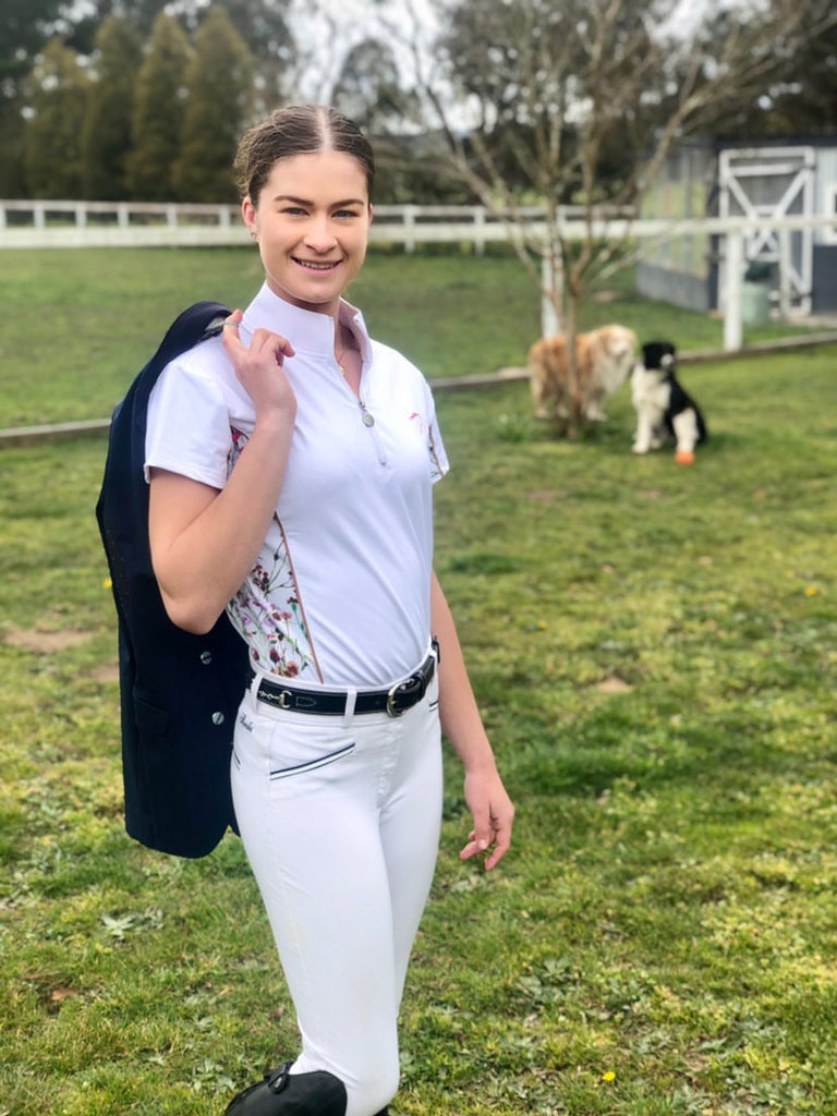 Equestrian Girls Short Sleeve Shirt 'Wildflower' - Pure Dust