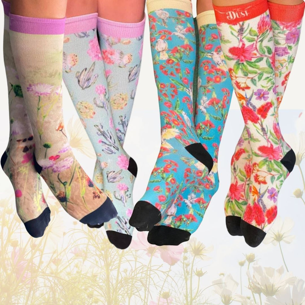 Blooms Collection Long Riding Socks Pure Dust