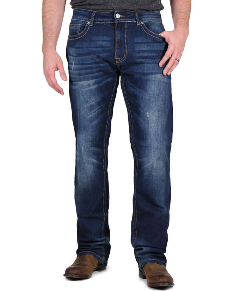 Men's Reeltree Camo  Dark Wash Denim Jeans Pure Dust